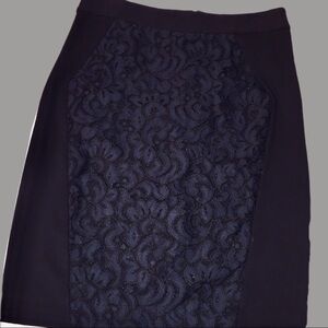 Loft by Ann Taylor - Black with lace inlay skirt